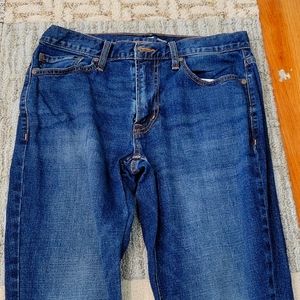Gold Stitched Outline Blue Jeans